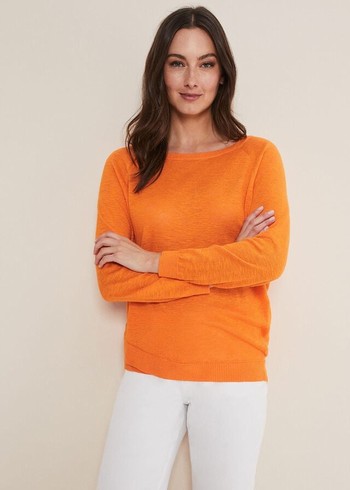 Phase Eight Melina Wrap Hem Knitwear Orange USA | 5328491-LM